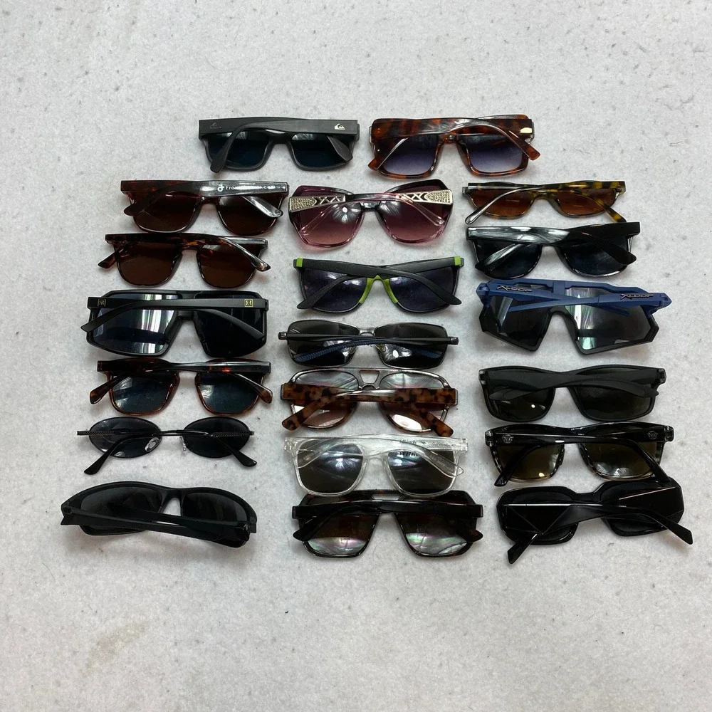 Lot Of 20 Sunglasses Bulk Mixed OS Multicolor Sporty Retro Aviator